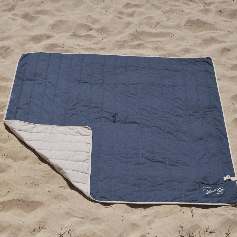Beach Mat (The Drift) | 100% Cotton | Padded, Double Sided | Square ...